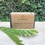 charcoal tea tree scented black natural essential oils scented bar soap detox 4 ounces