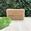 forest rain scented natural essential oil exfoliating bar soap 4 ounces white