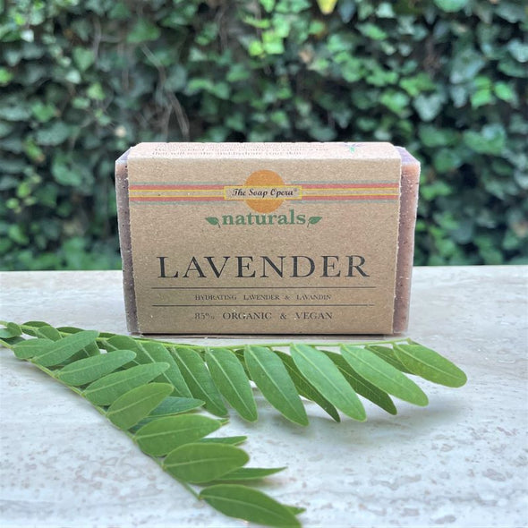 lavender flower scented soothing natural essential oil bar soap 4 ounces purple color