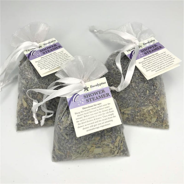the soap opera shower steamer bag lavender eucalyptus aromatherapy fragrance natural herbal organic plant based calming soothing