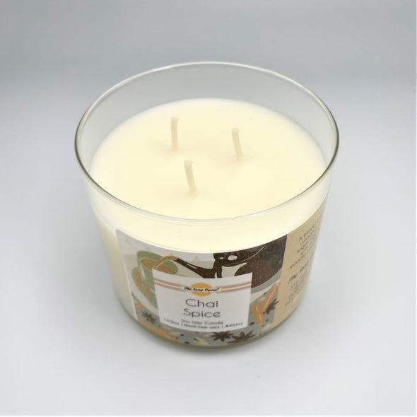 the soap opera soy wax natural candle chai spice mens womens aromatherapy long lasting autumn fall holiday winter gift