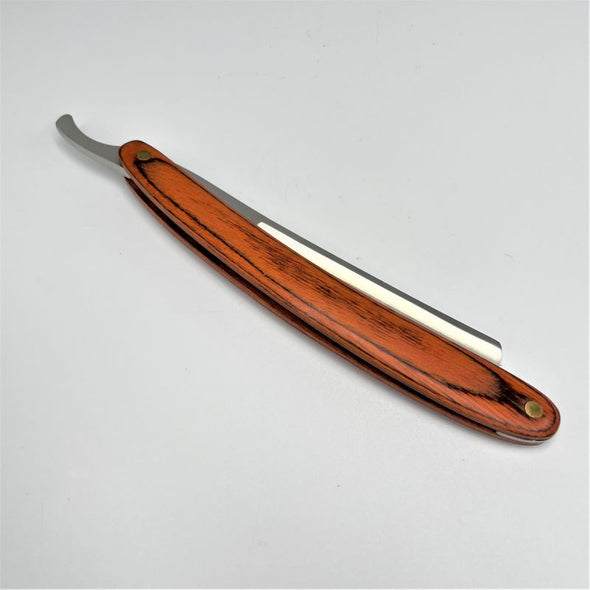 The Soap Opera Stainless Steel Straight Razor with Wood Handle