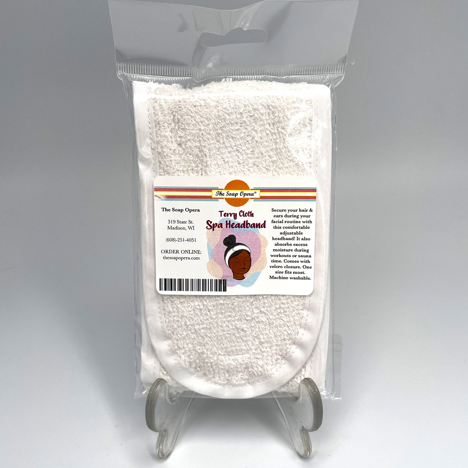 the soap opera terry cloth spa headband face care spa women accessory