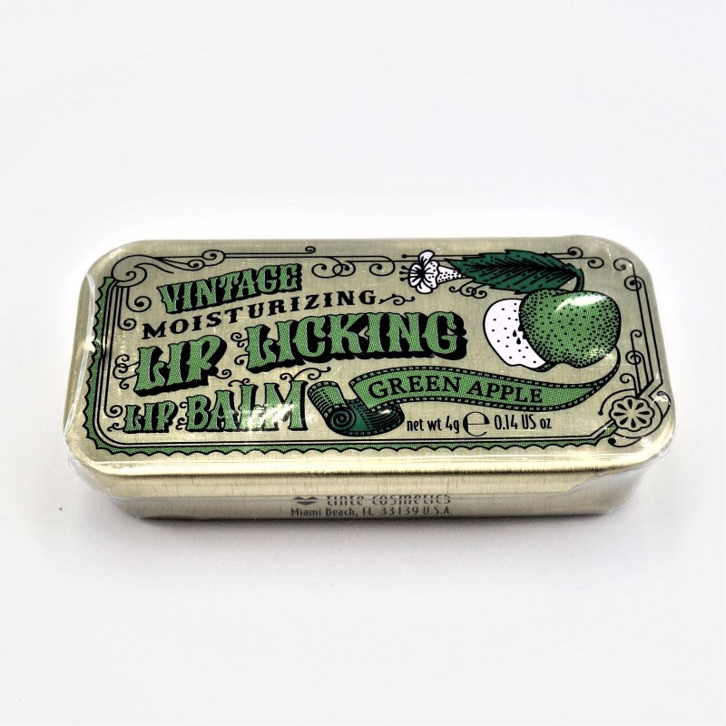 Vintage Lip Licking Lip Balm Tin 4g - Green Apple
